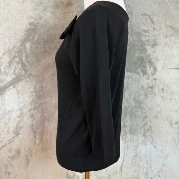 Elegant Coquette Girl Dressy Bow 3/4 Sleeve Sweater Top Wmn’s S - Picture 8 of 11